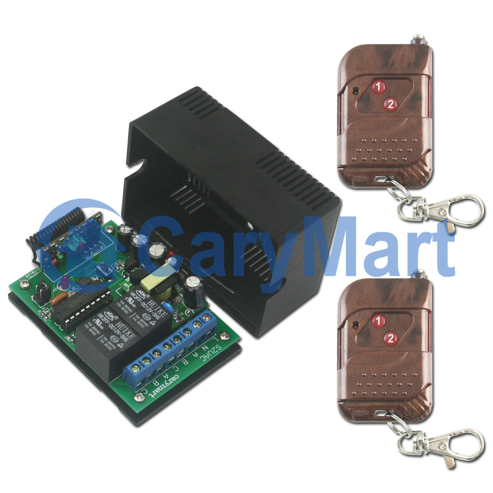 AC 220V 380V Two Channels Wireless Remote Control Switch Kit